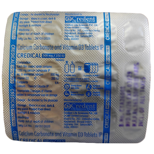 Calcium And Carbonate And Vitamin D3 Tablets IP