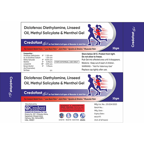 Diclofenac Diethylamine Linseed Oil Methyl Salicylate And Menthol Gel