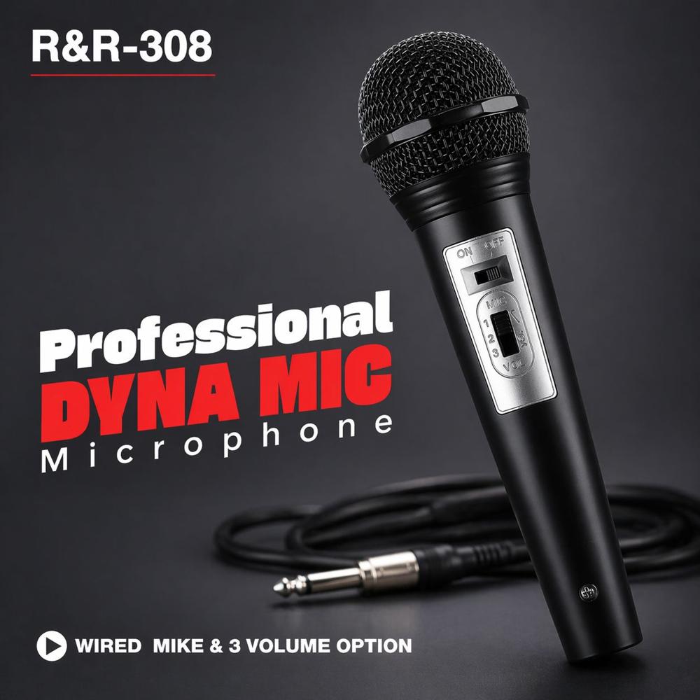 Dynamic R&R-308 Wired Mic - Color: Multi Colour