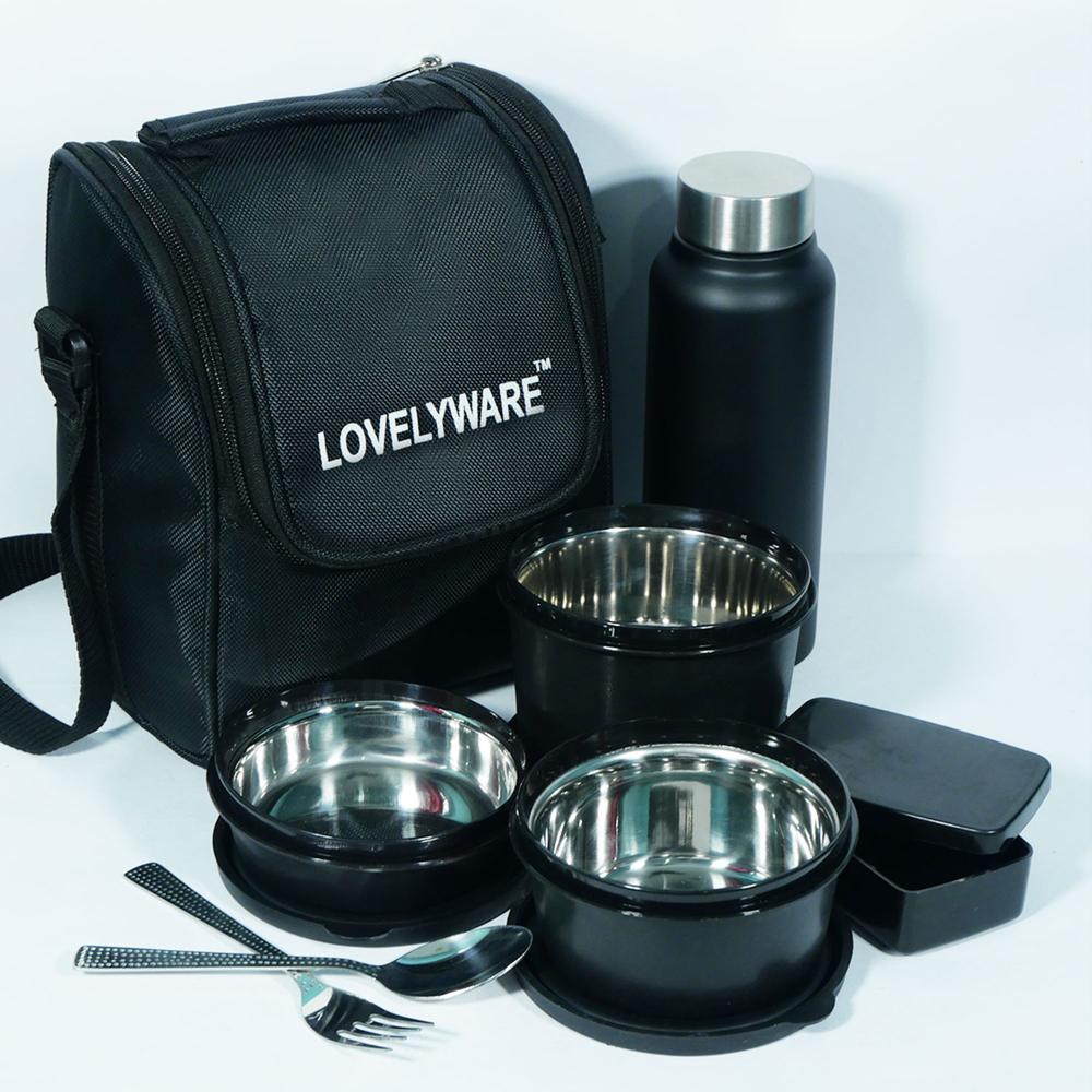 Lovelyware black teso 5 lunch box