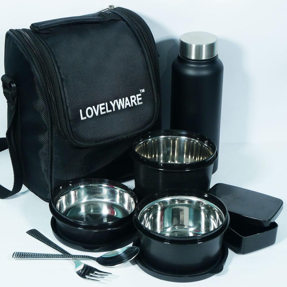 Lovelyware black teso 5 lunch box