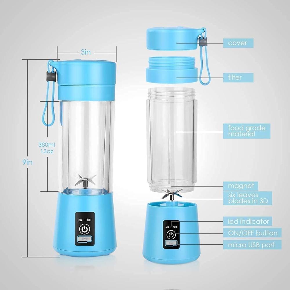 6 Blade 2 USB Portable Juicer Bottle