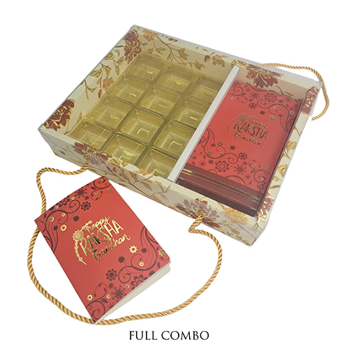 FESTIVE HAMPER BOX WITH TRANSPARENT LID AND ROPE HANDLE  MAJESTIC MARIGOLD DESIGN