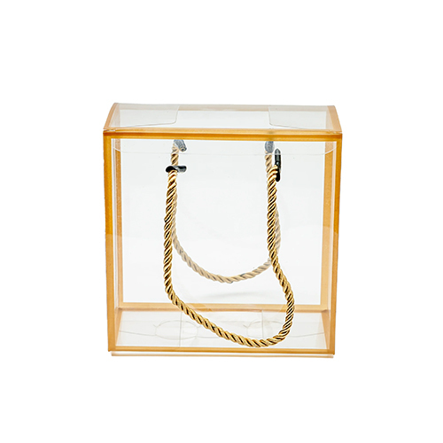 TRANSPARENT PVC HAMPER BOX WITH ROPE HANDLE  (PVC-HB01)