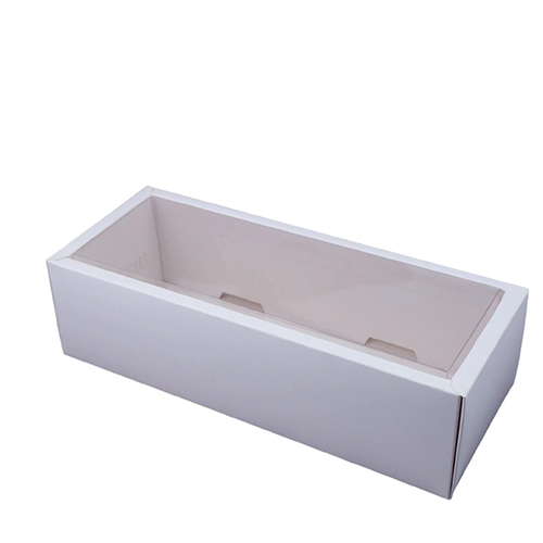 Gift Box With Transparent Lid White (Bk-86) - Finishing: Matte Lamination