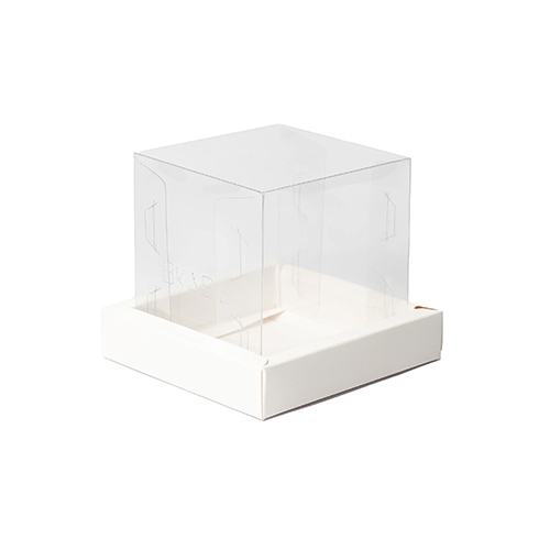 I Pc Mini Gift Jar-Bento Cake- Favour Box In White - Finishing: Matte Lamination