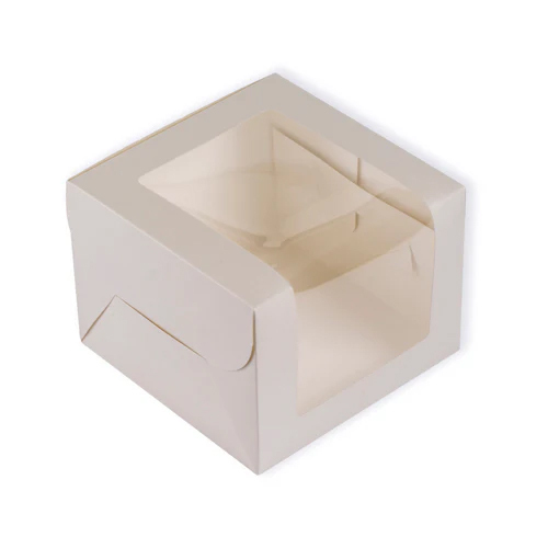 White Half Kg Tall Cake Box With Full Window