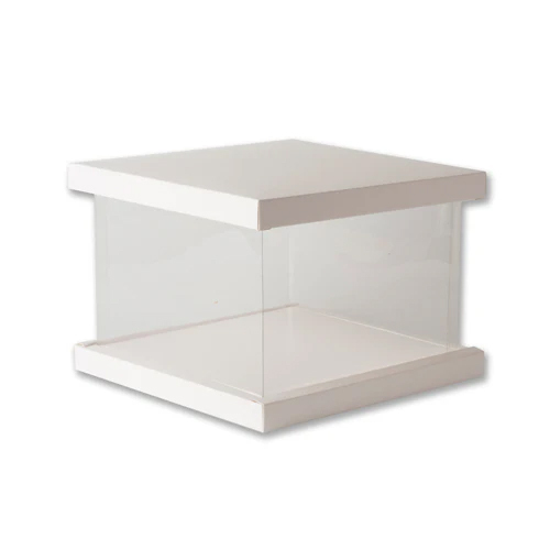 White & Black Full Display Tall Cake Box(TCB-2-W7)
