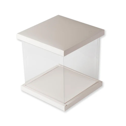 White & Black Full Display Tall Cake Box (TCB-2-W11)