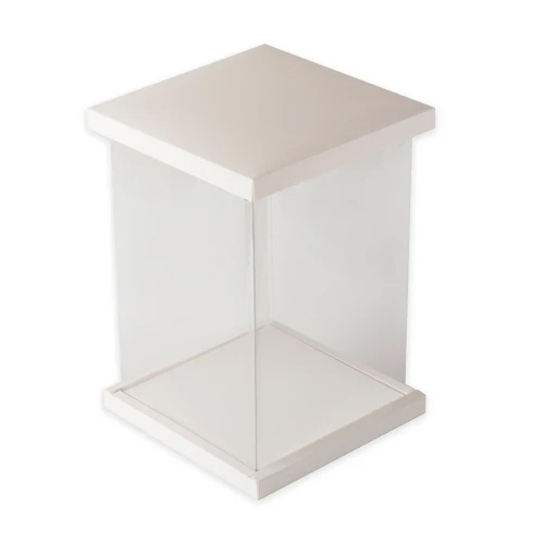 White & Black Full Display Tall Cake Box (TCB-2-W15)