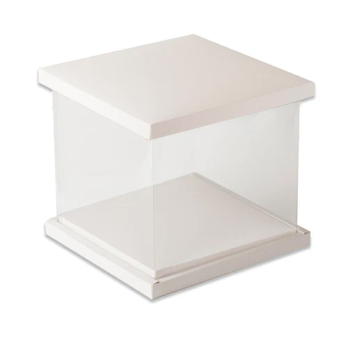 White & Black Full Display Tall Cake Box