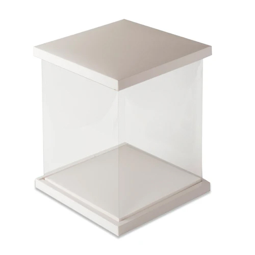 White & Black Full Display Tall Cake Box (TCB-3-W15)