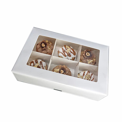 Premade 6 Pc Brownie Box With Partition