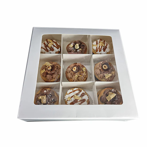 Premade 9 Pc Brownie Box With Partition