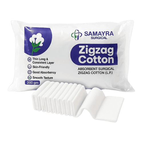 200 GM Absorbent Surgical Zigzag Cotton IP