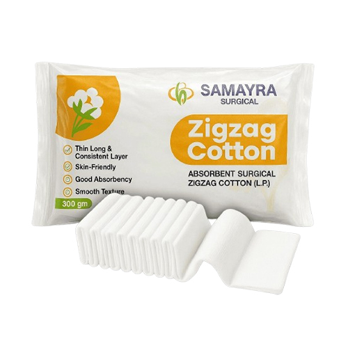 300 GM Absorbent Surgical Zigzag Cotton IP