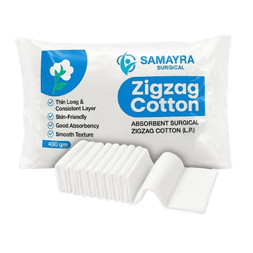 400 GM Absorbent Surgical Zigzag Cotton IP