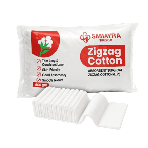 500 GM Absorbent Surgical Zigzag Cotton IP