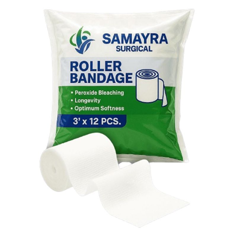Gauze Roll Bandage - Color: White