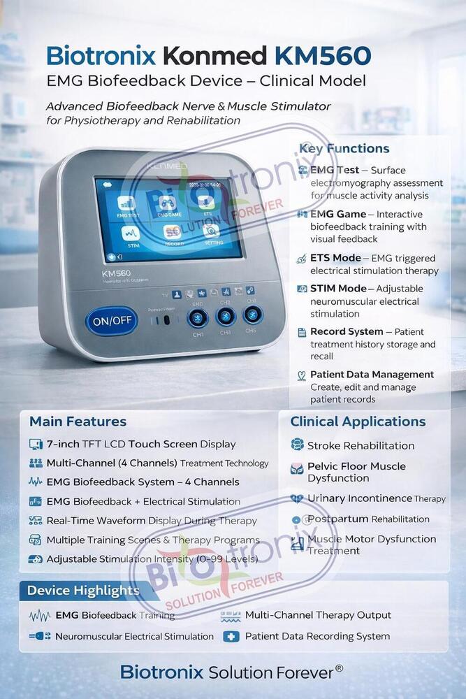 Konmed KM-560 Professional Physiotherapy Biofeedback Equipment