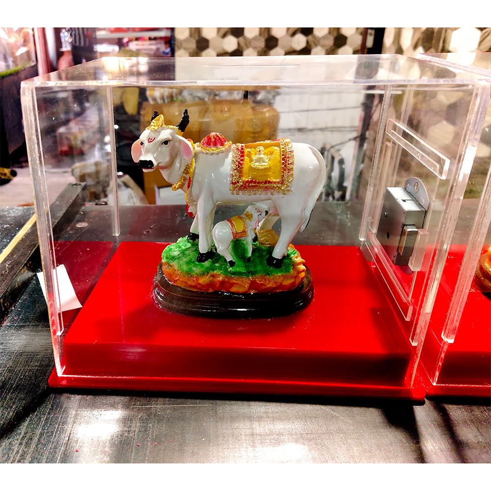 12x10x10 Inch Acrylic Donation Box With Murti