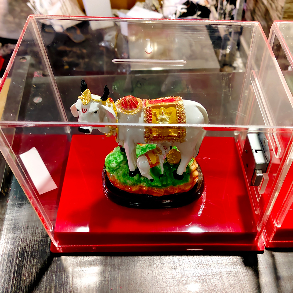12x10x10 Inch Acrylic Donation Box With Murti