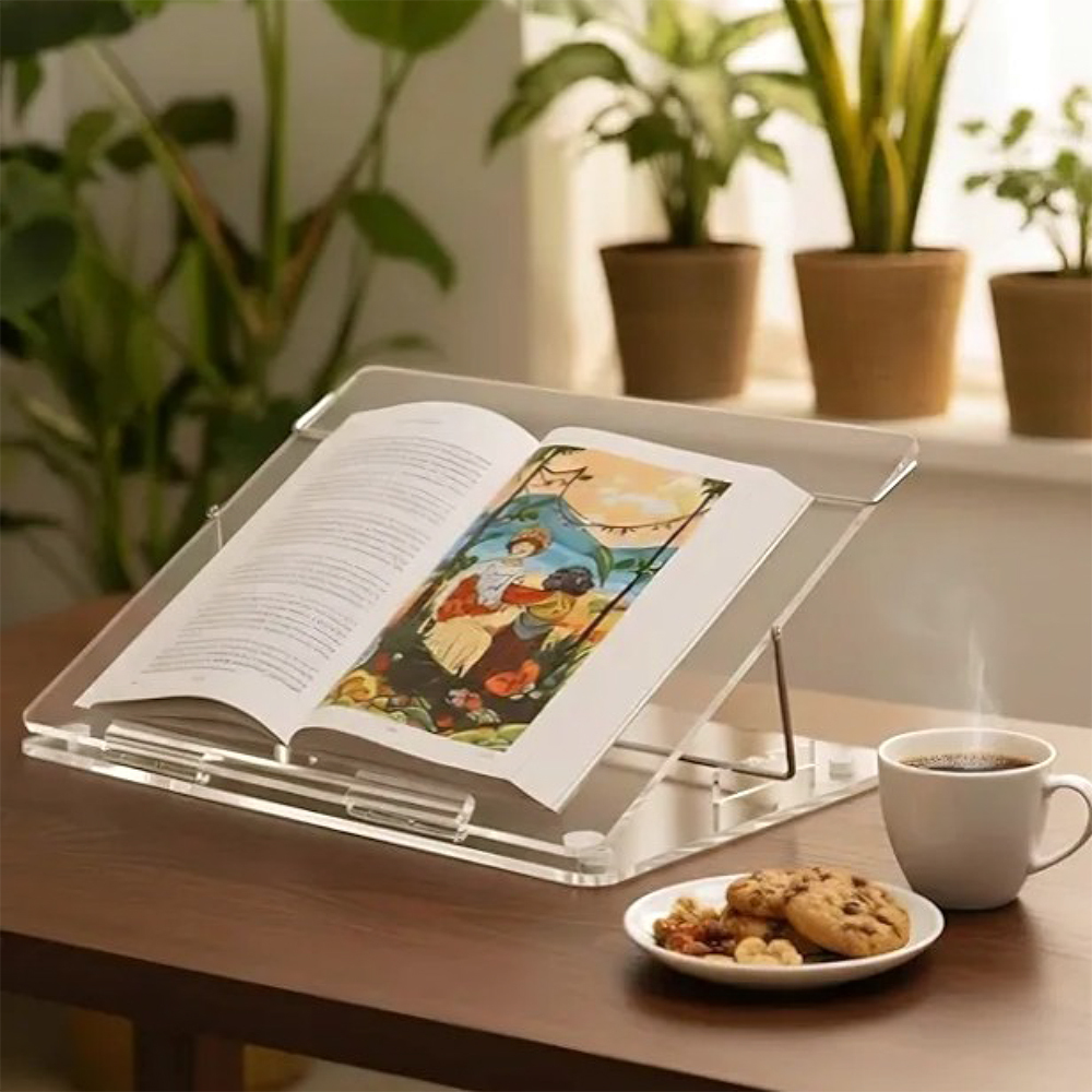 Acrylic Table Top Elevator Writing Desk Stand