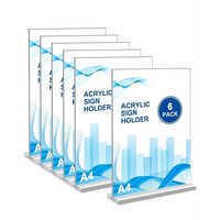 Table Top A4 Acrylic Paper Display Stand - Assembly: No Assembly Required