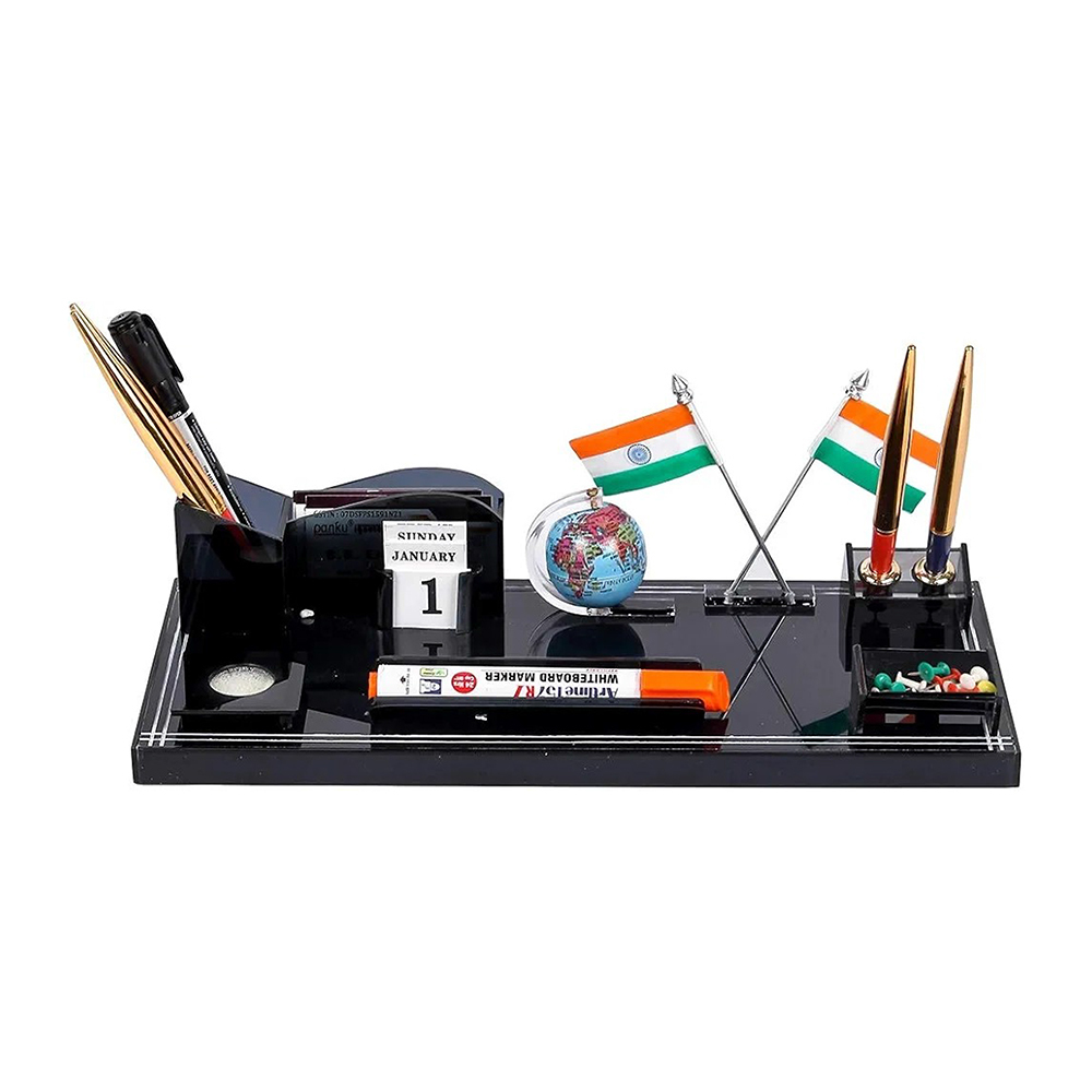 Acrylic Flag Design Stationery Pen Stand