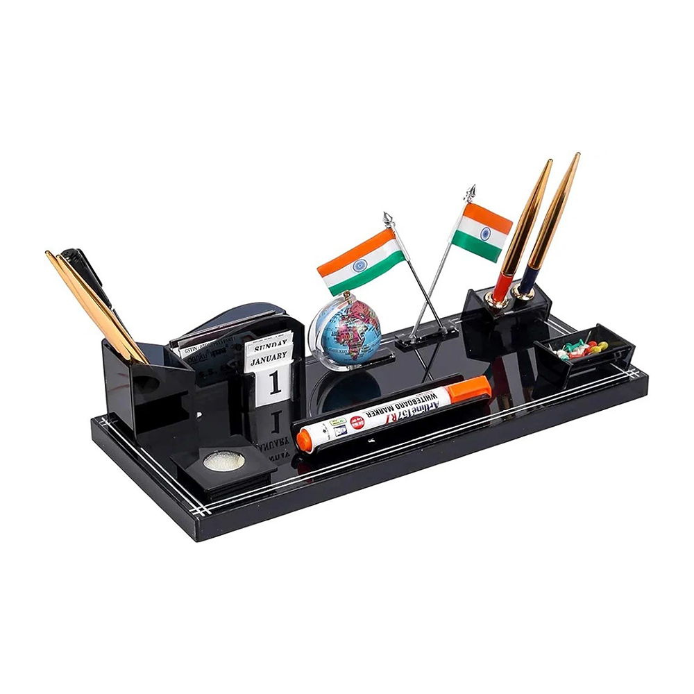 Acrylic Flag Design Stationery Pen Stand