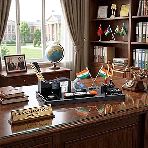 Acrylic Flag Design Stationery Pen Stand