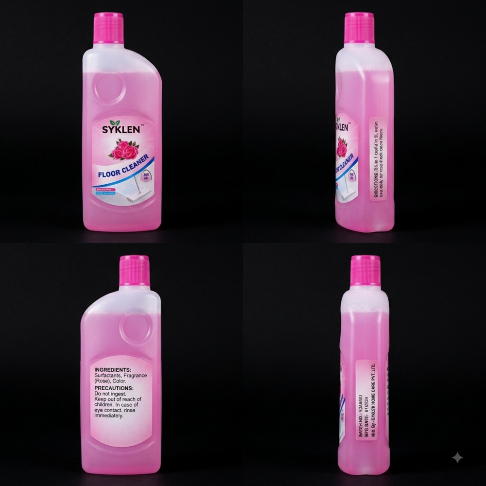 Skylen Floor Cleaner - Chemical Compound Liquid, 1 Litre, Yellow | Neutral pH, Tough Stain Removal, Lemon Fragrance