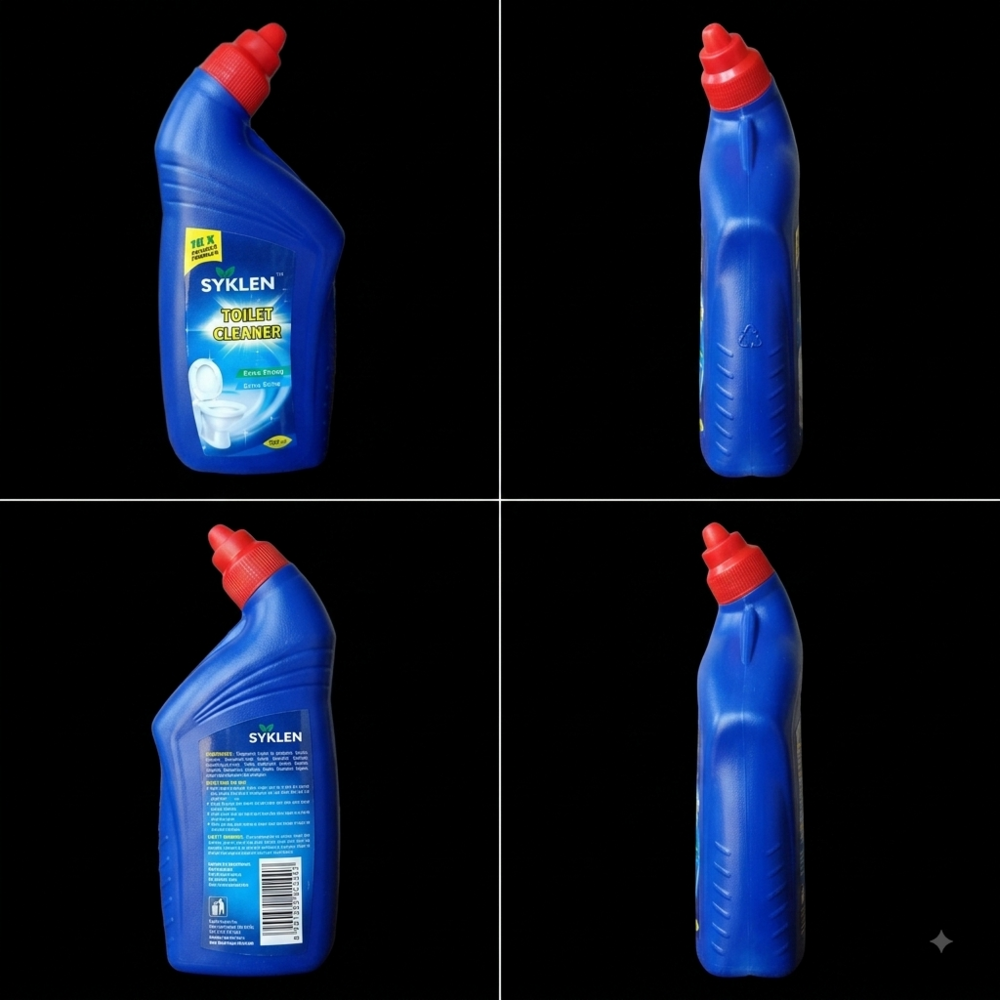 Skylen Toilet Cleaner - Chemical Gel, 500 ml Deep Blue | Acidic Formula, Lime Fragrance, Tough Stain Removal