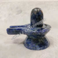 Sodalite Shivling - Natural A Grade Stone 2-4 Inch, Blue With White Veins, Glossy Polished, Handmade, Water Resistant