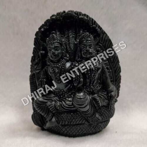 Vishnu Bhagwan & Laxmi Ji Hand Carved In Shaligram