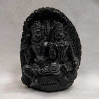Vishnu Bhagwan & Laxmi Ji Hand Carved In Shaligram