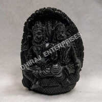 Vishnu Bhagwan & Laxmi Ji Hand Carved In Shaligram