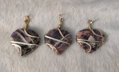 Amethyst Heart Raping Pendant