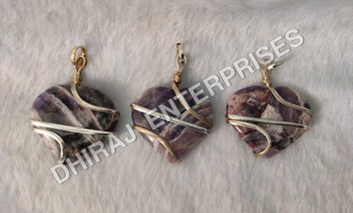 Amethyst Heart Raping Pendant