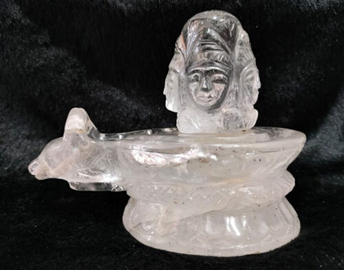 Clear Quartz Shivling Pashupati Nath Ji