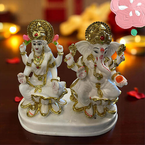 Resin Murti Laxmi Ganesh