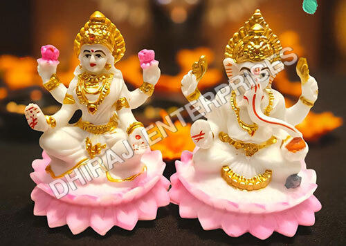 Mould Marble Laxmi Ganesha Idol