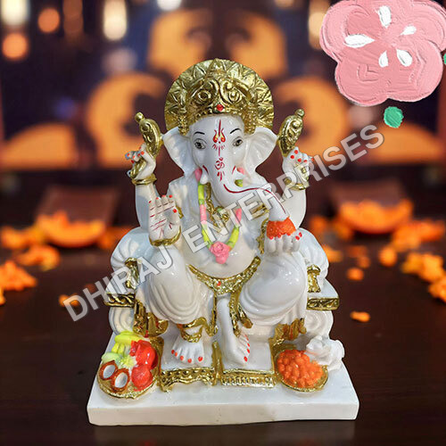 Ganesha Murti In Dust Marble
