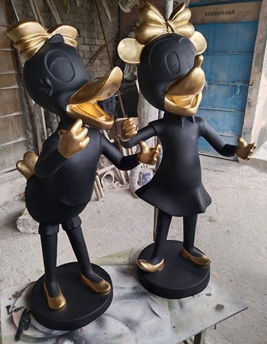 Fiber Mickey And Mouse Decoration