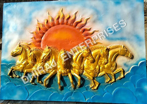 Fiber Horses Wall Hanging
