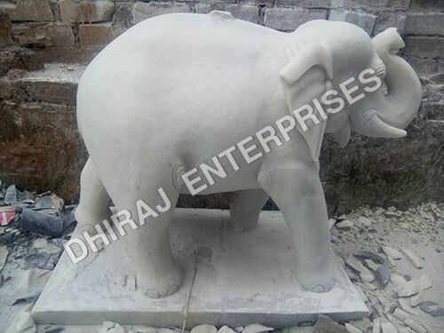Royal White Marble Elephant