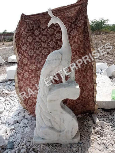 Marble Peacock 6 Feet