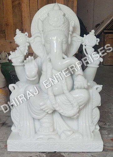 ROYAL MARBLE GANESHA MURTI 18 INCH