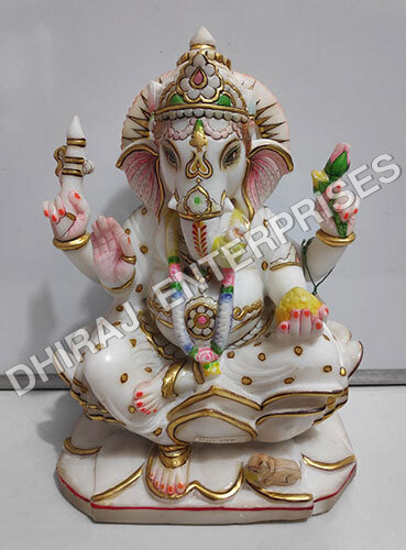 Makrana Marble 12 Inch Ganesha Idol