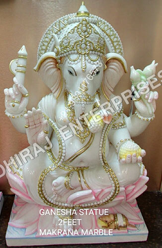 Indian Murti Marble 2 Feet Ganesha